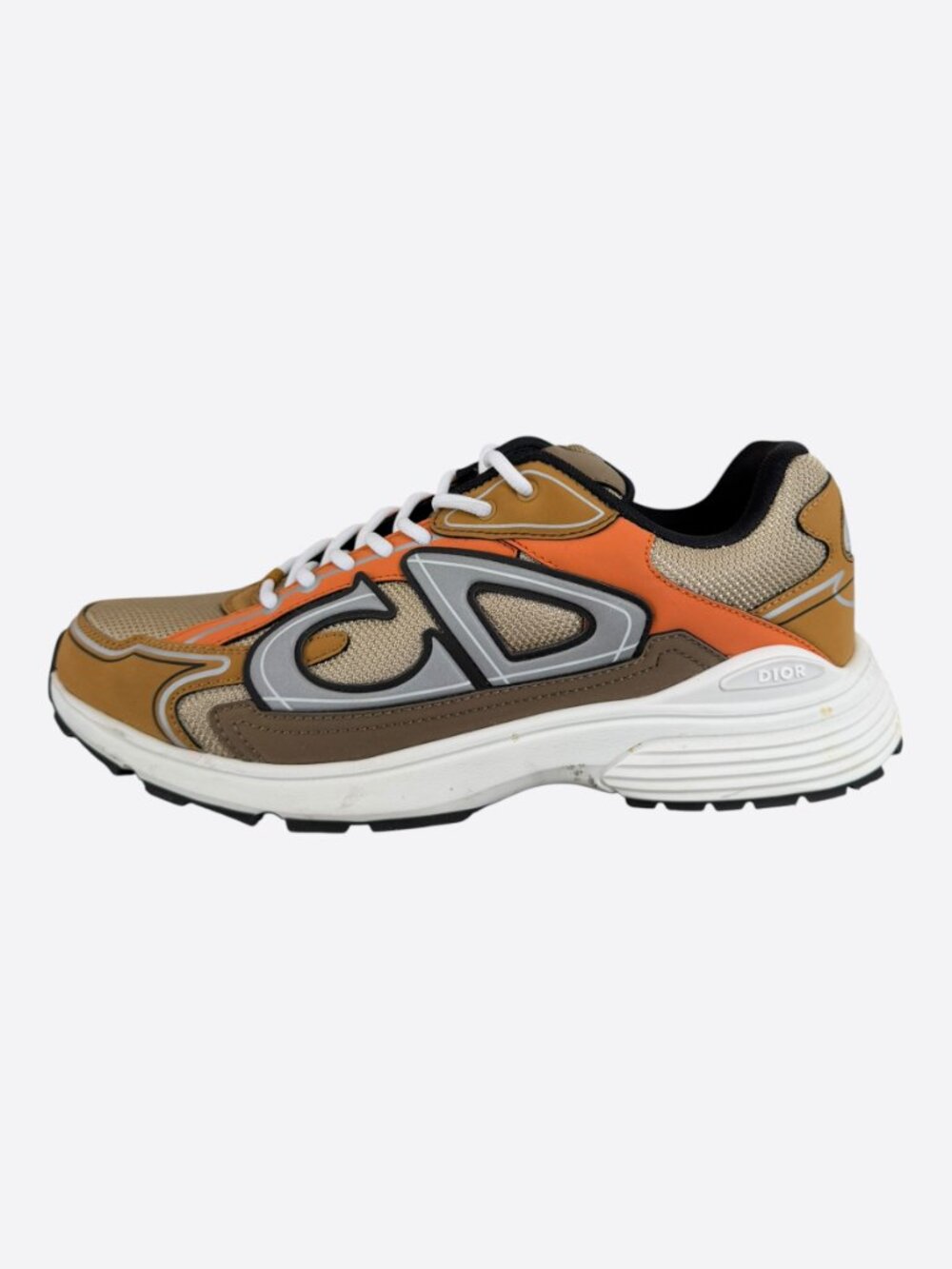 Dior Brown & Orange B30 Sneakers - Picture 3 of 8